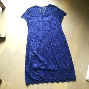 Floral Stretch Lace Lined Dress